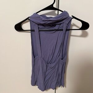 Free people open back cowl neck top